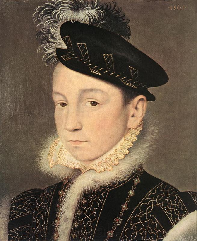 Francois Clouet Portrait of King Charles IX Germany oil painting art